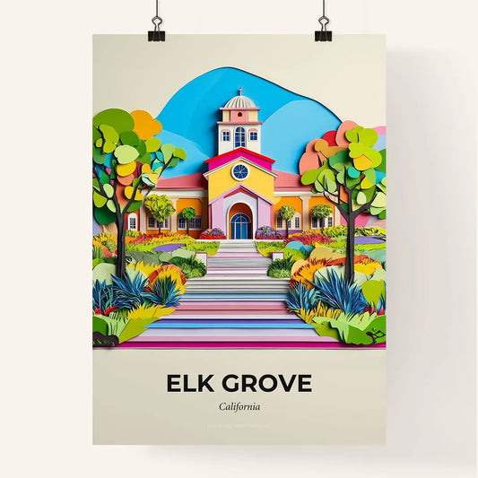 Vivid Elk Grove, California, Colorful Poster