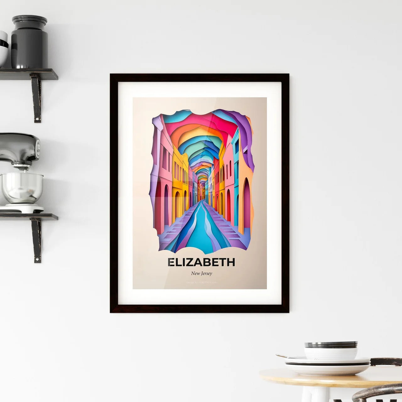Vivid Elizabeth, New Jersey, Framed Wall Art