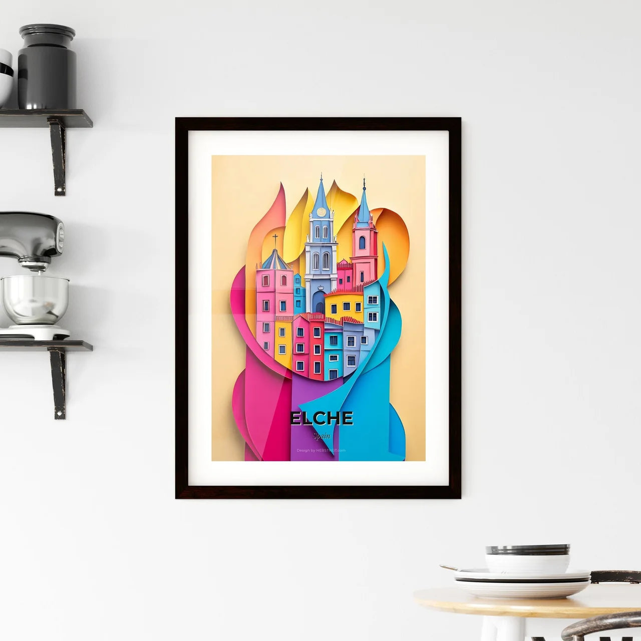 Vivid Elche, Spain, Framed Wall Art