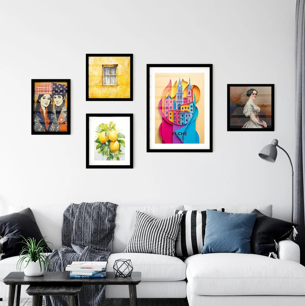 Vivid Elche, Spain, Premium Framed Prints