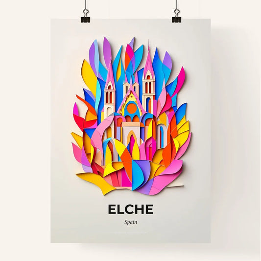 Vivid Elche, Spain, Colorful Poster