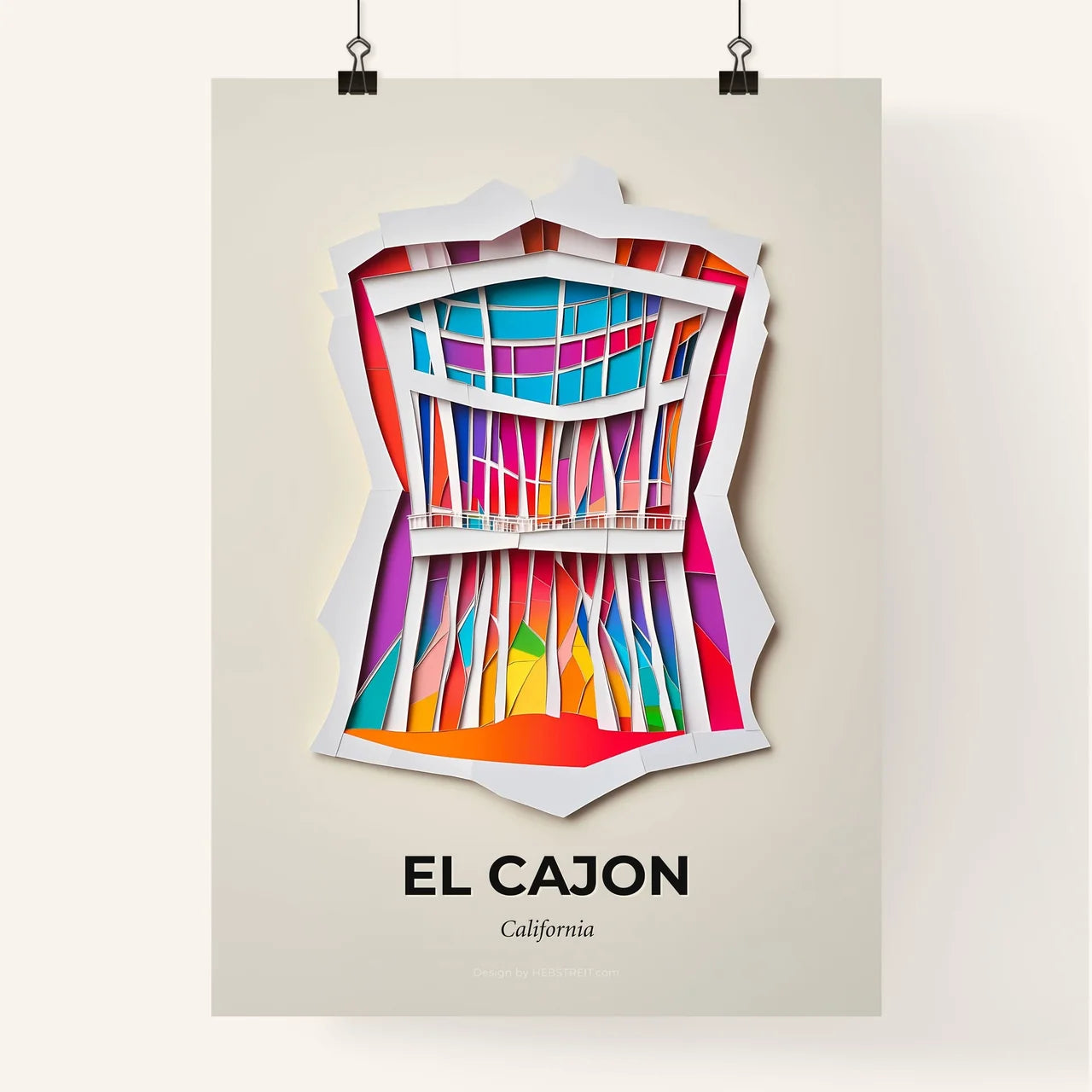 Vivid El Cajon, California, Colorful Poster