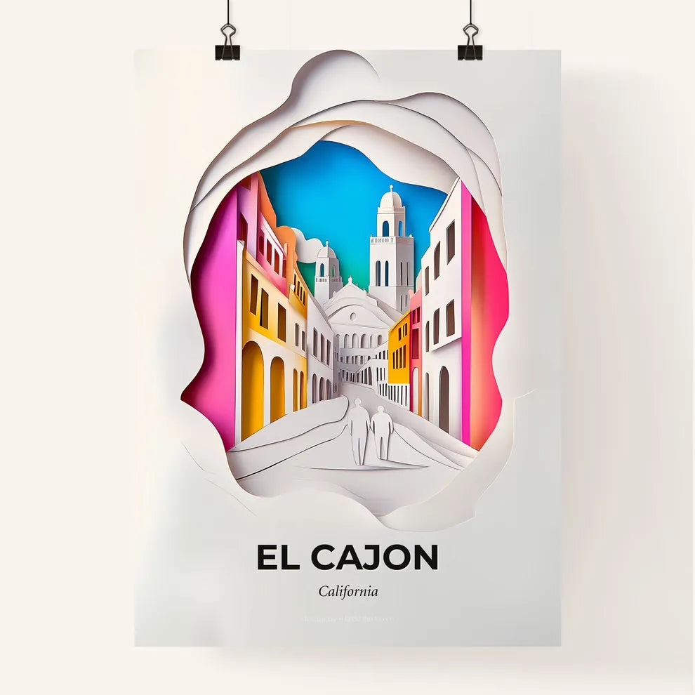 Vivid El Cajon, California, Colorful Poster