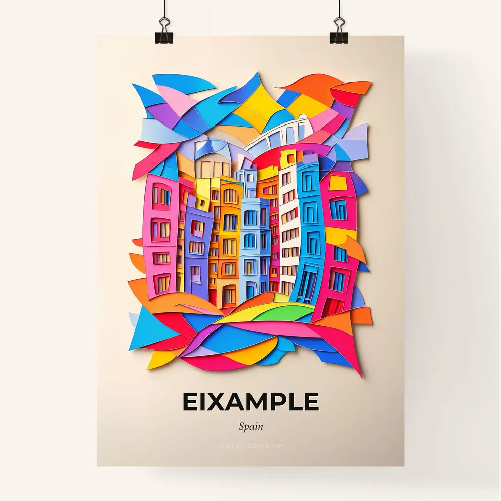 Vivid Eixample, Spain, Colorful Poster