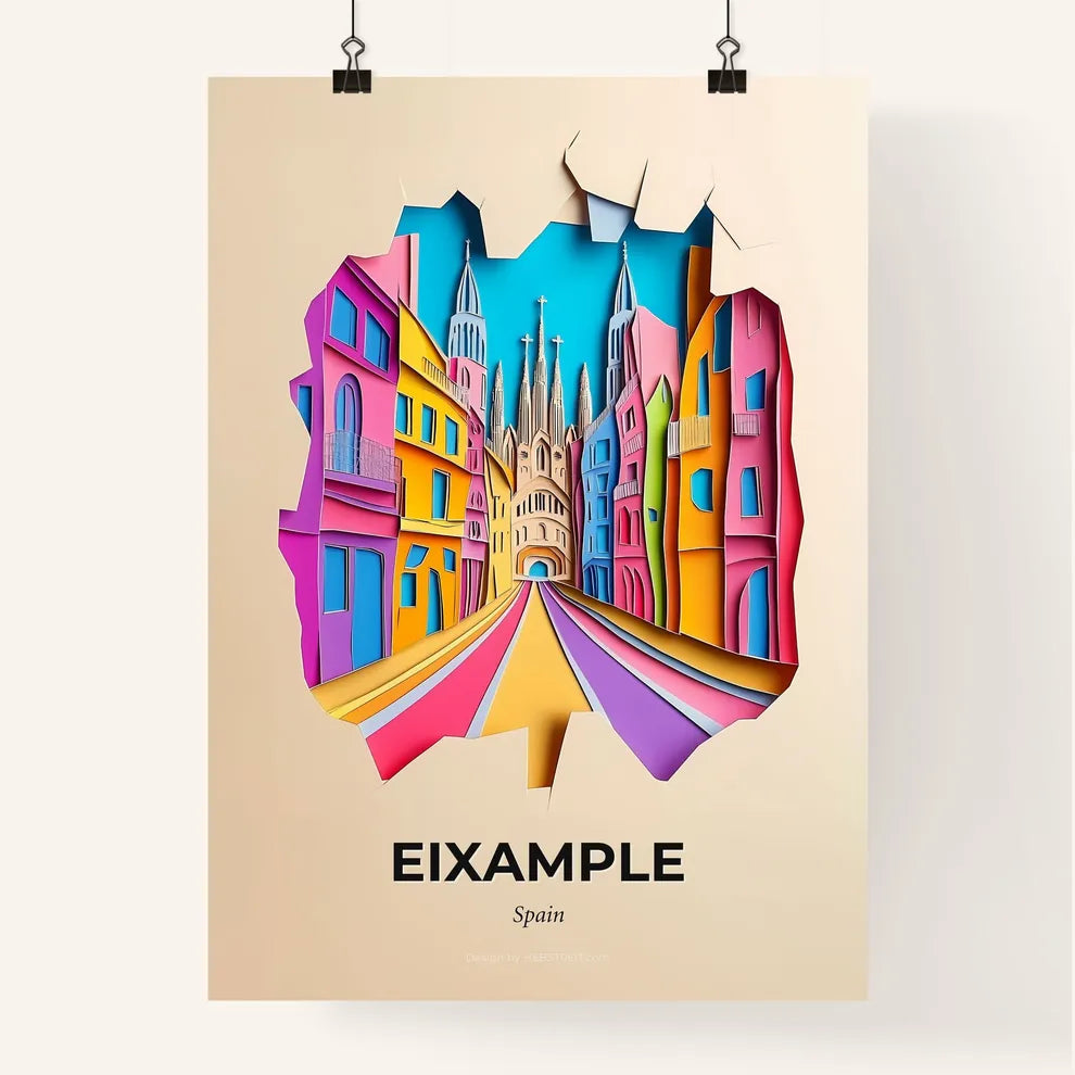 Vivid Eixample, Spain, Colorful Poster