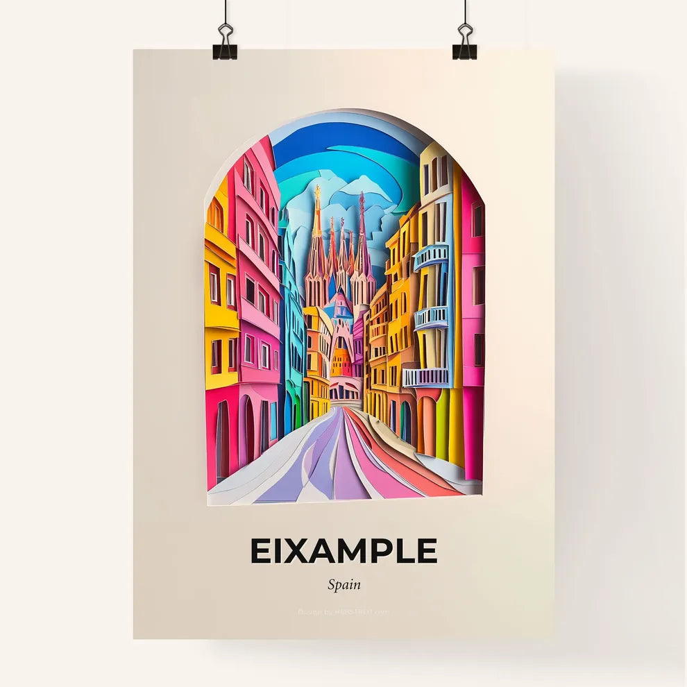 Vivid Eixample, Spain, Colorful Poster