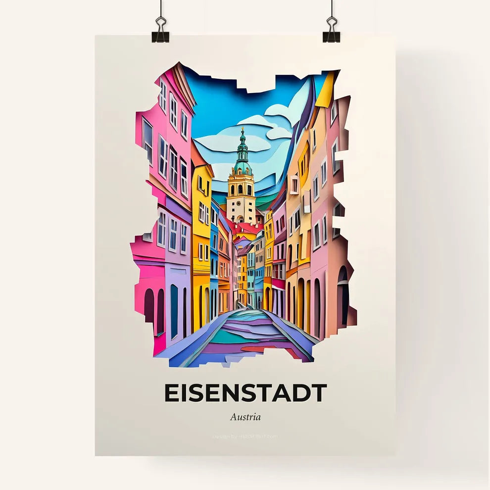 Vivid Eisenstadt, Austria, Colorful Poster