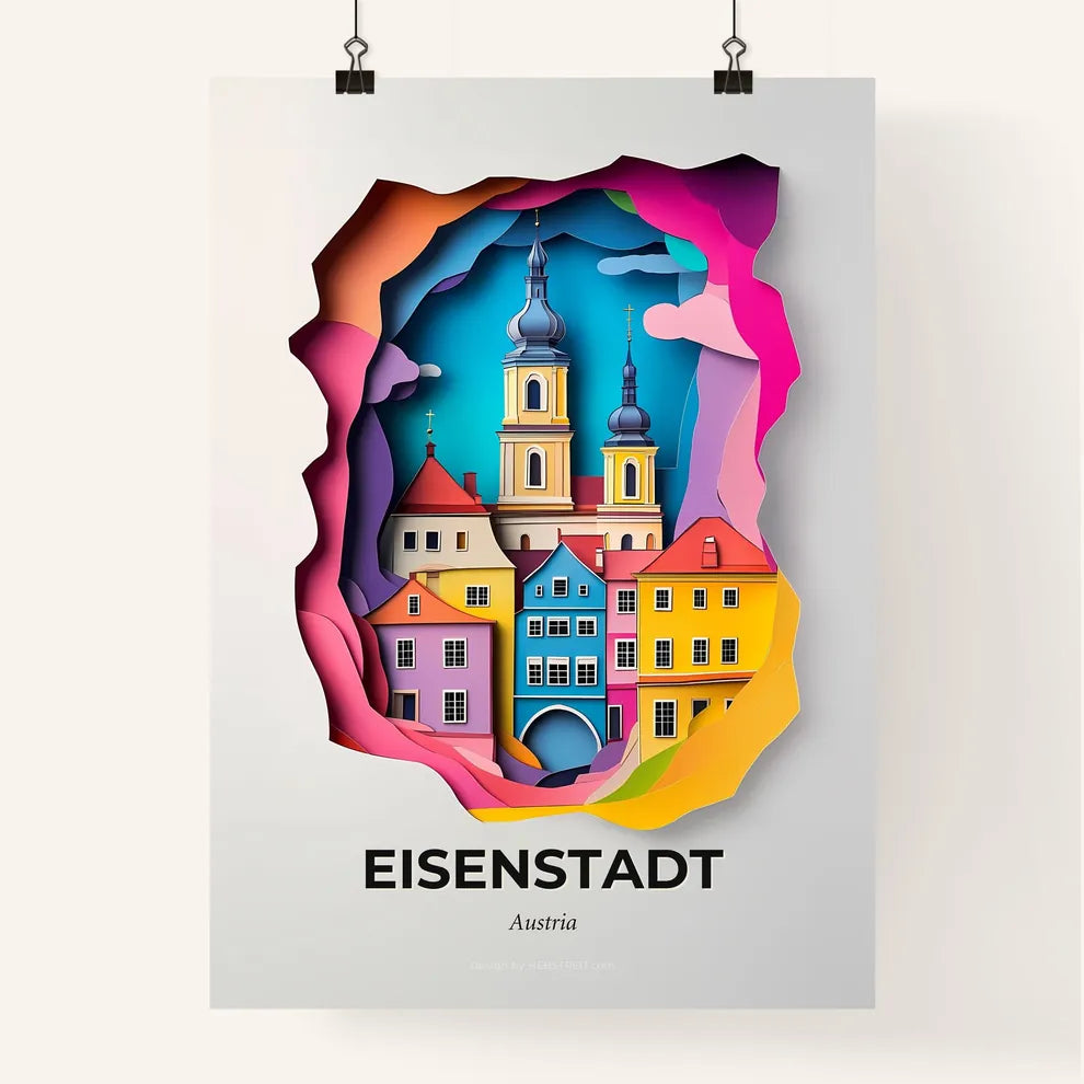 Vivid Eisenstadt, Austria, Colorful Poster