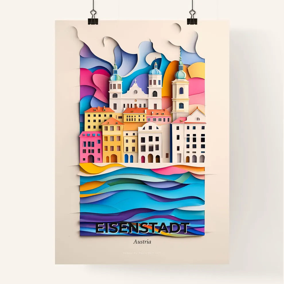 Vivid Eisenstadt, Austria, Colorful Poster