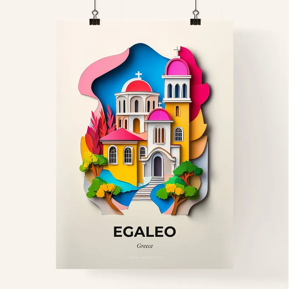 Vivid Egaleo, Greece, Colorful Poster