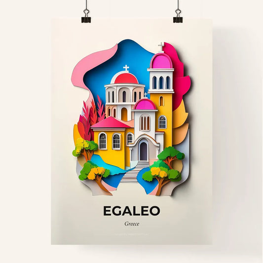 Vivid Egaleo, Greece, Colorful Poster