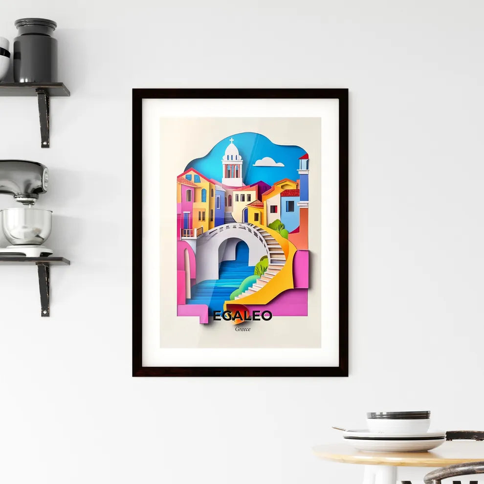 Vivid Egaleo, Greece, Framed Wall Art
