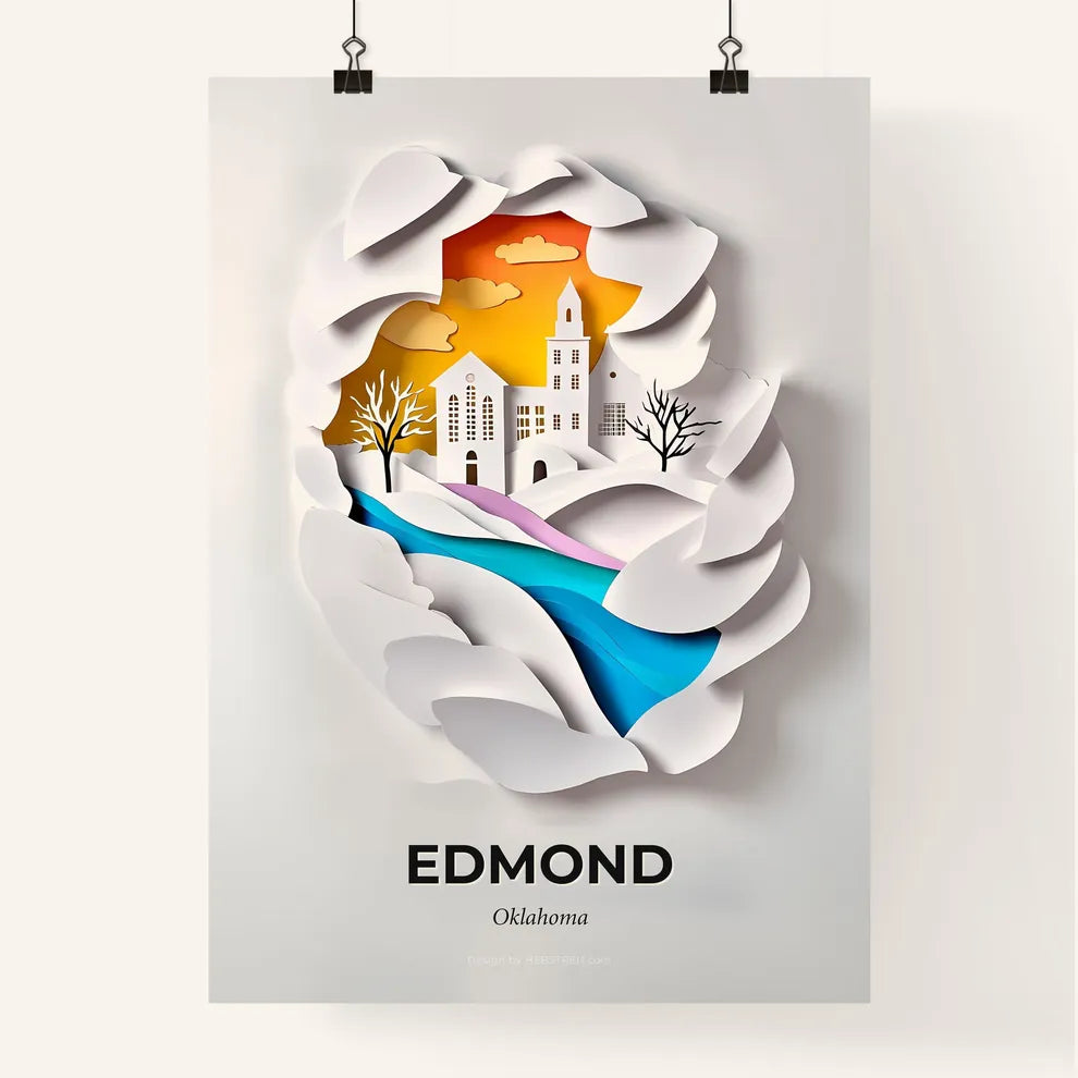 Vivid Edmond, Oklahoma, Colorful Poster