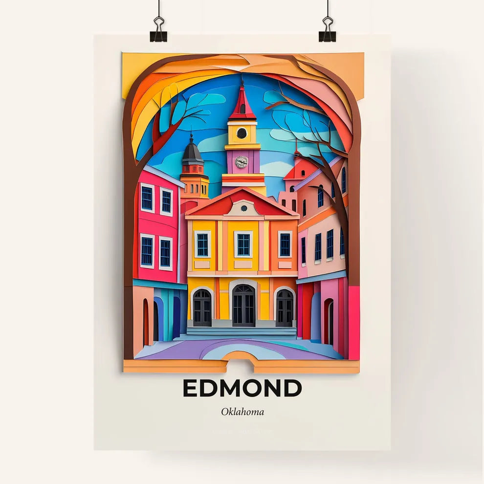 Vivid Edmond, Oklahoma, Colorful Poster