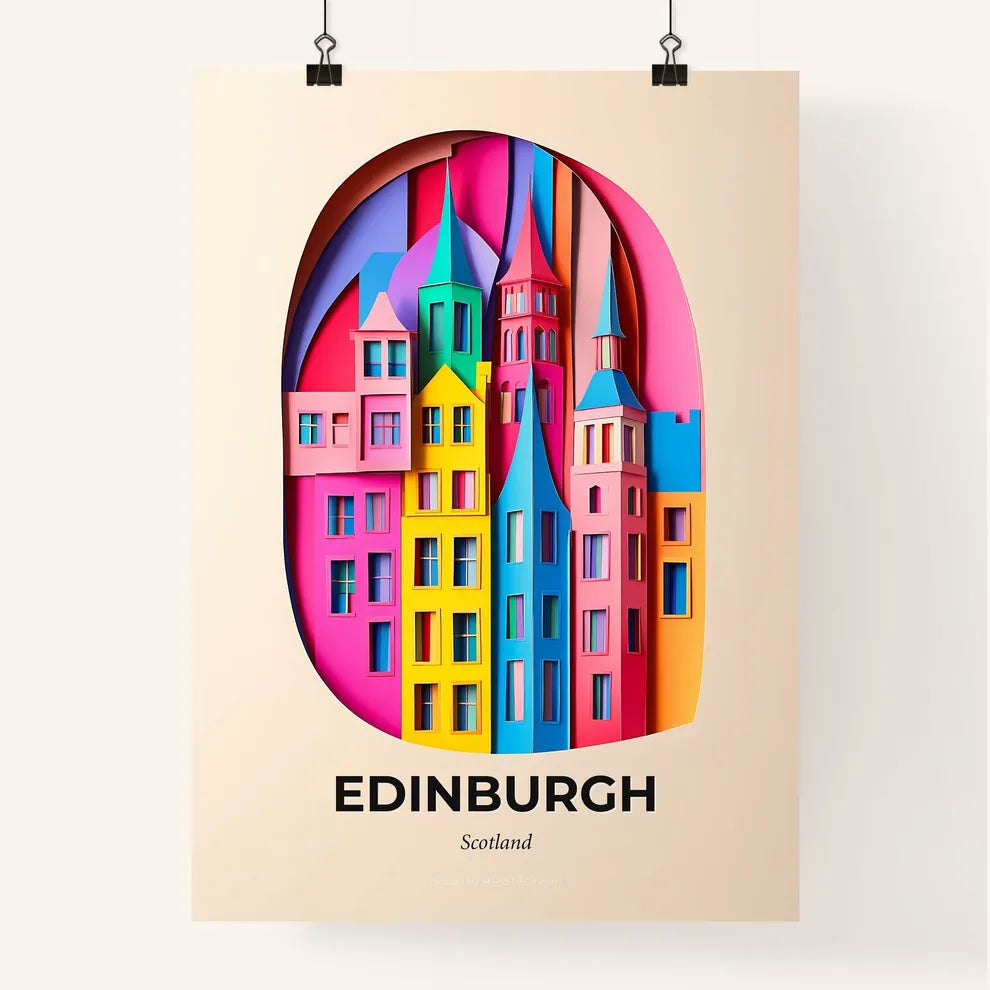 Vivid Edinburgh, Scotland, Colorful Poster