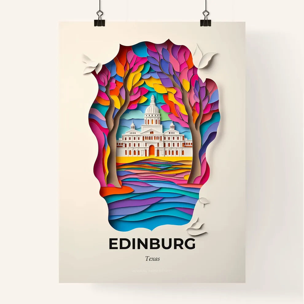Vivid Edinburg, Texas, Colorful Poster