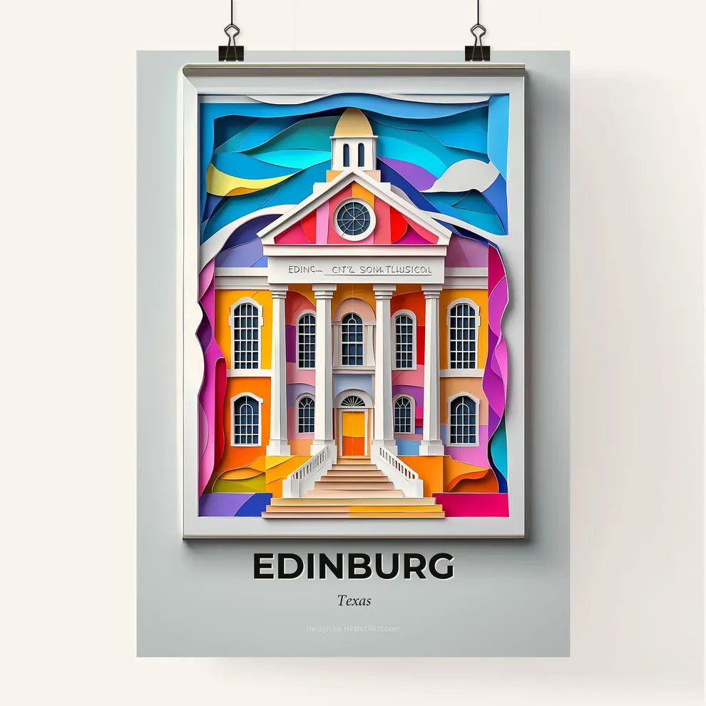 Vivid Edinburg, Texas, Colorful Poster