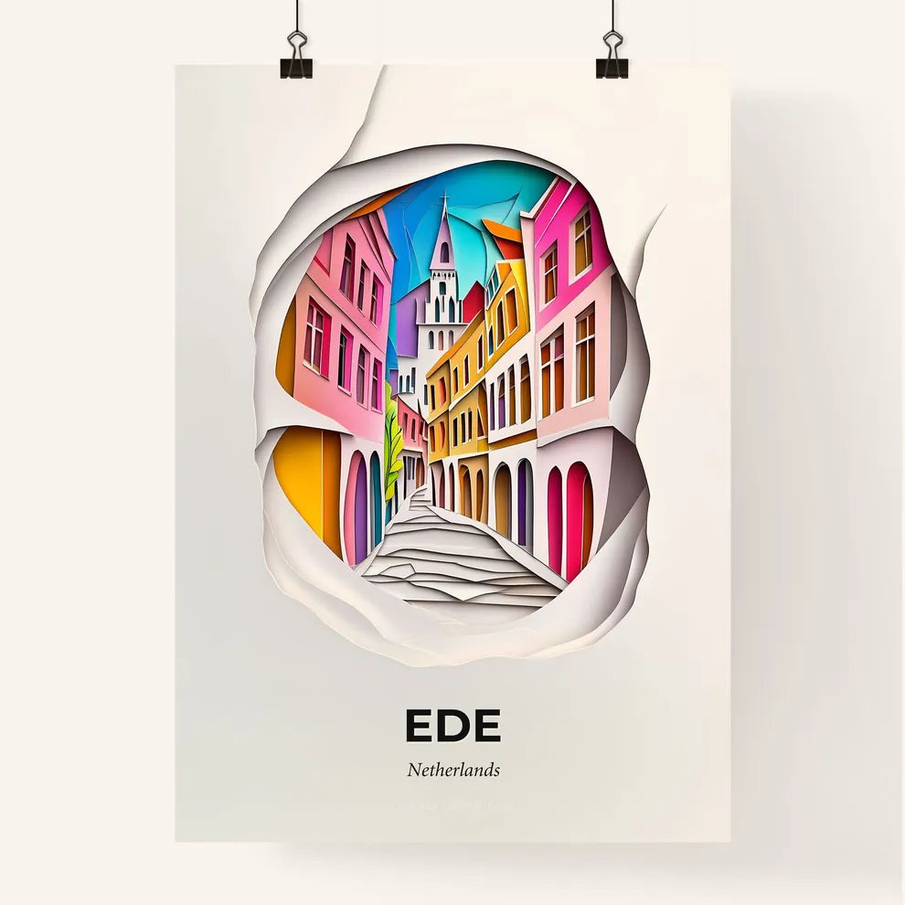 Vivid Ede, Netherlands, Colorful Poster