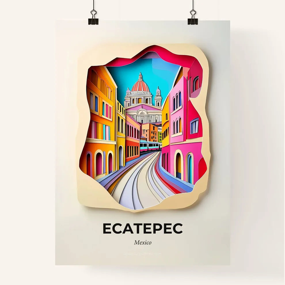 Vivid Ecatepec, Mexico, Colorful Poster