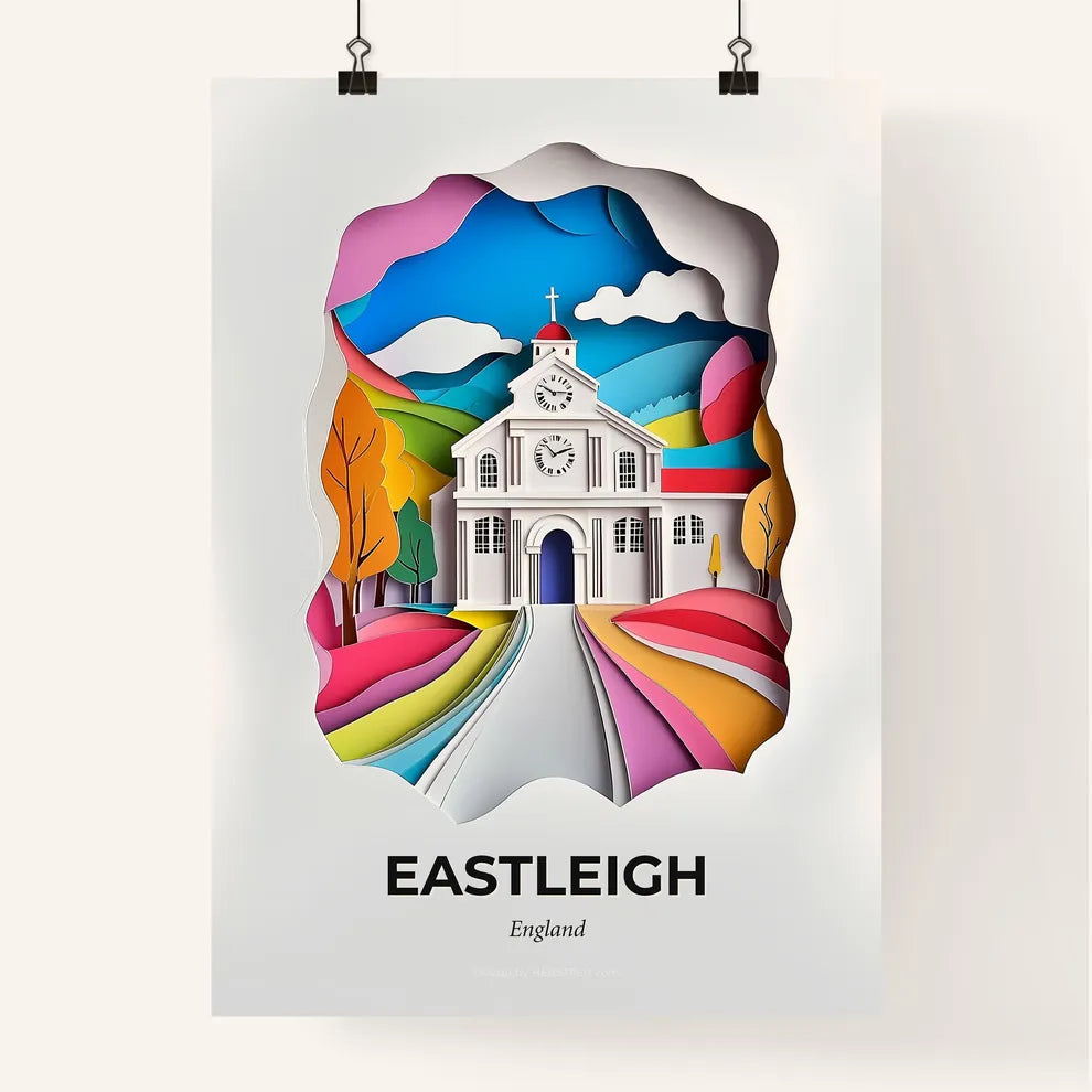 Vivid Eastleigh, England, Colorful Poster