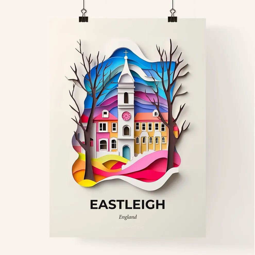 Vivid Eastleigh, England, Colorful Poster