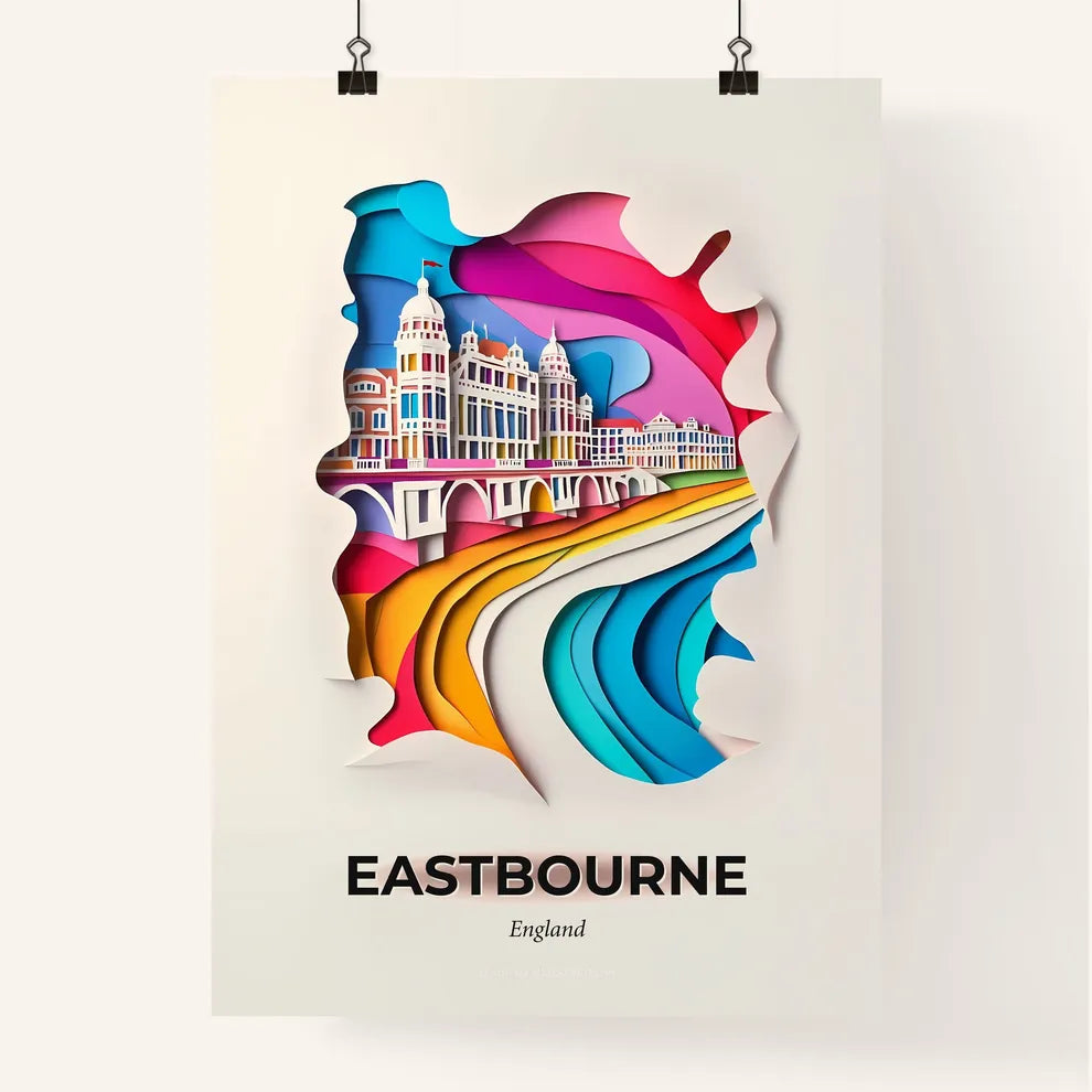 Vivid Eastbourne, England, Colorful Poster