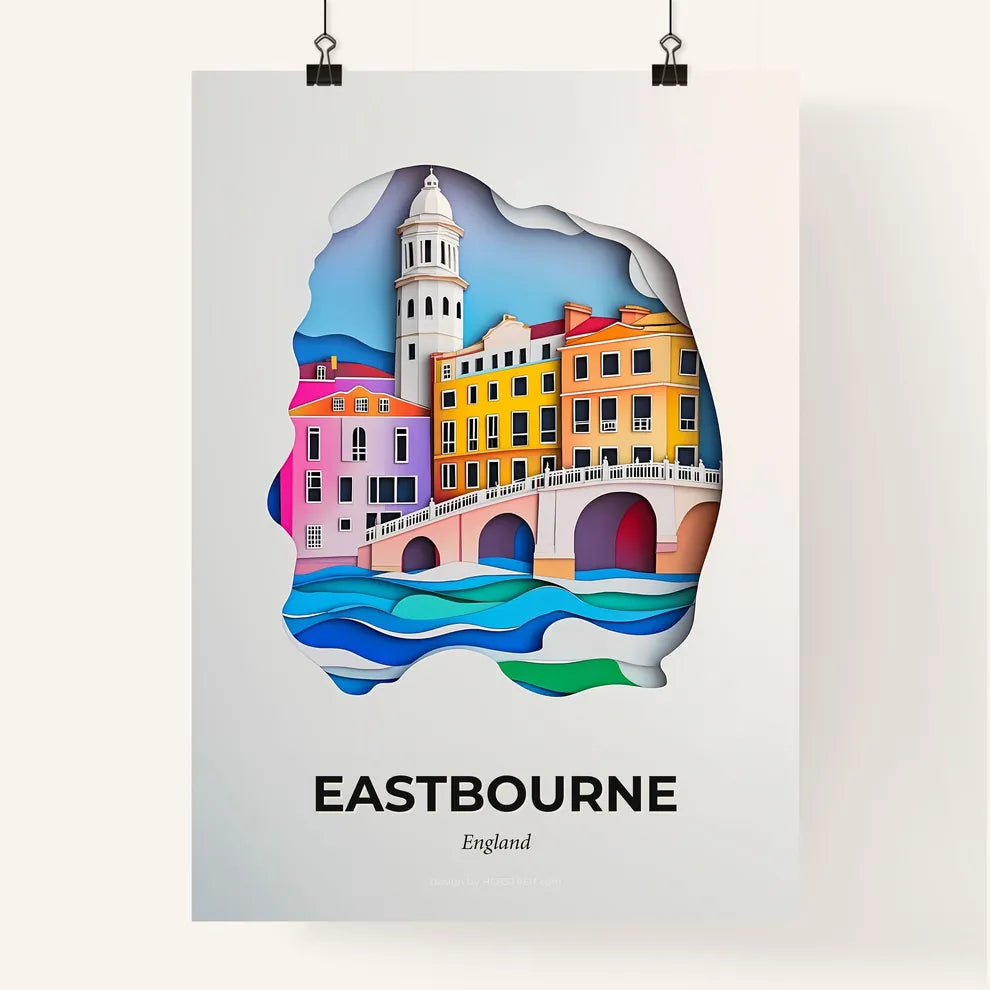 Vivid Eastbourne, England, Colorful Poster