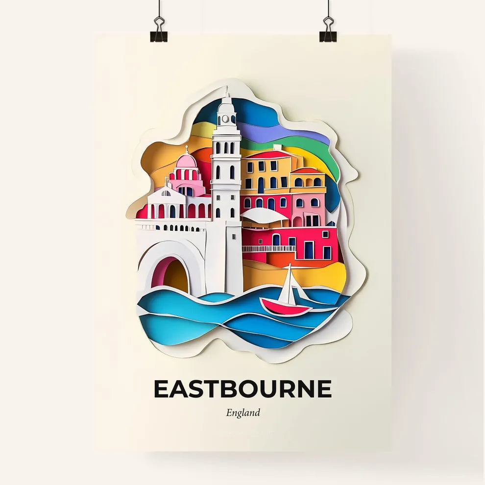 Vivid Eastbourne, England, Colorful Poster