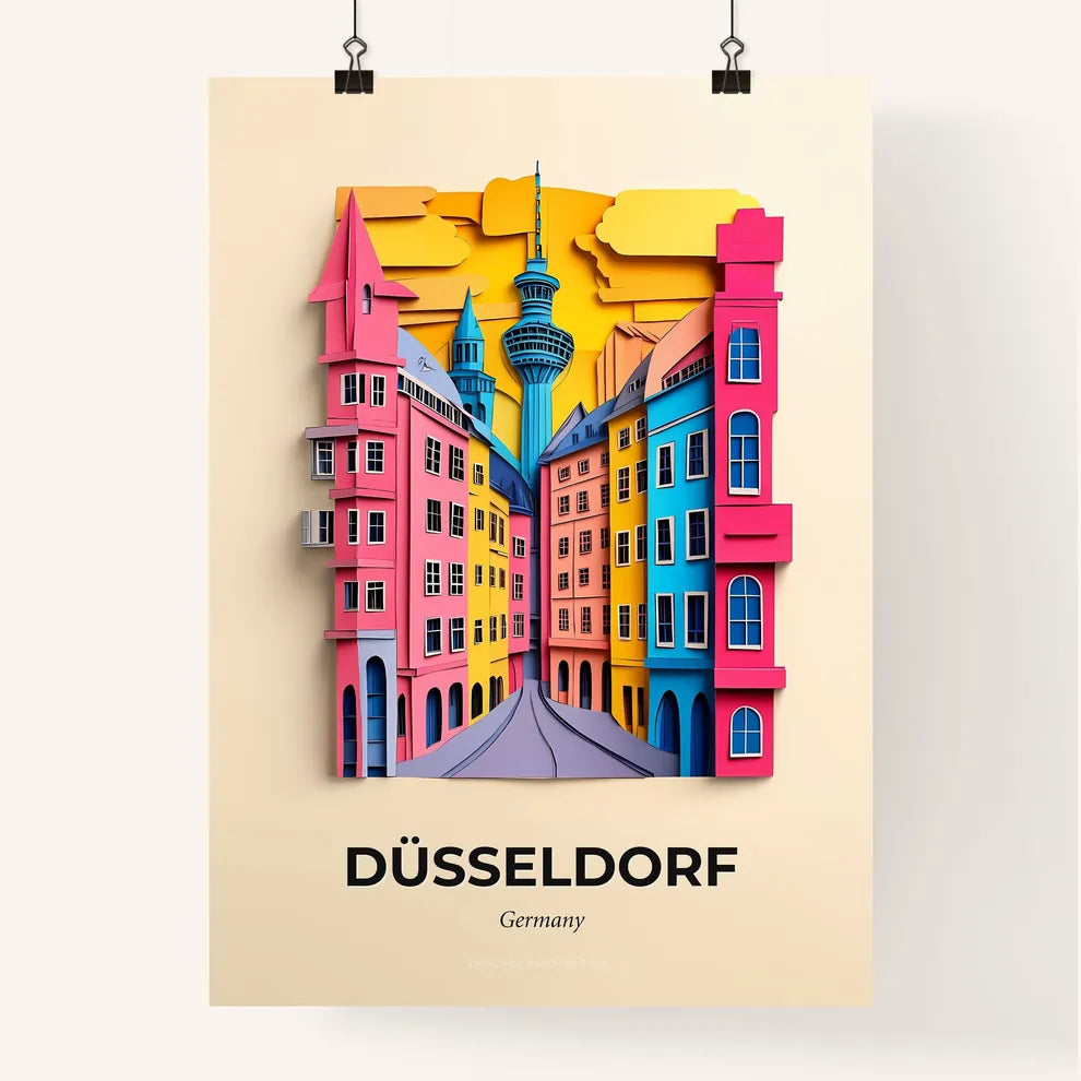 Vivid Düsseldorf, Germany, Colorful Poster