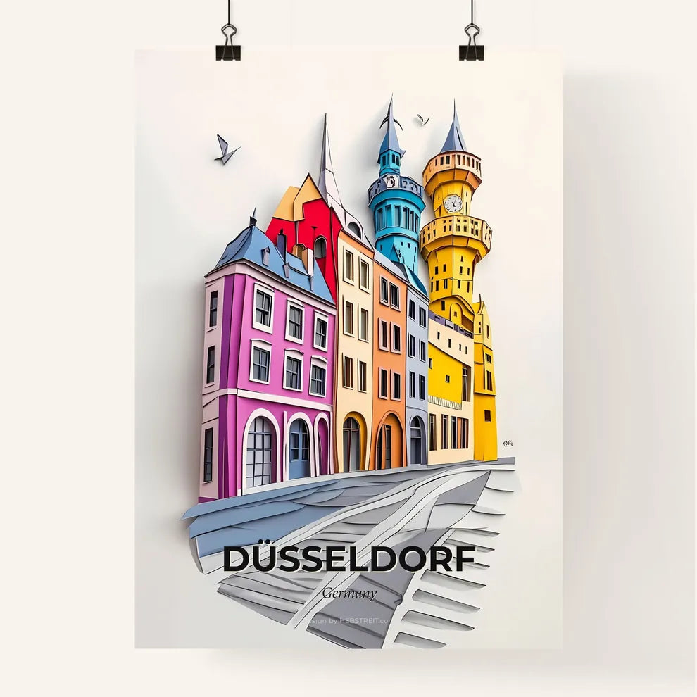 Vivid Düsseldorf, Germany, Colorful Poster