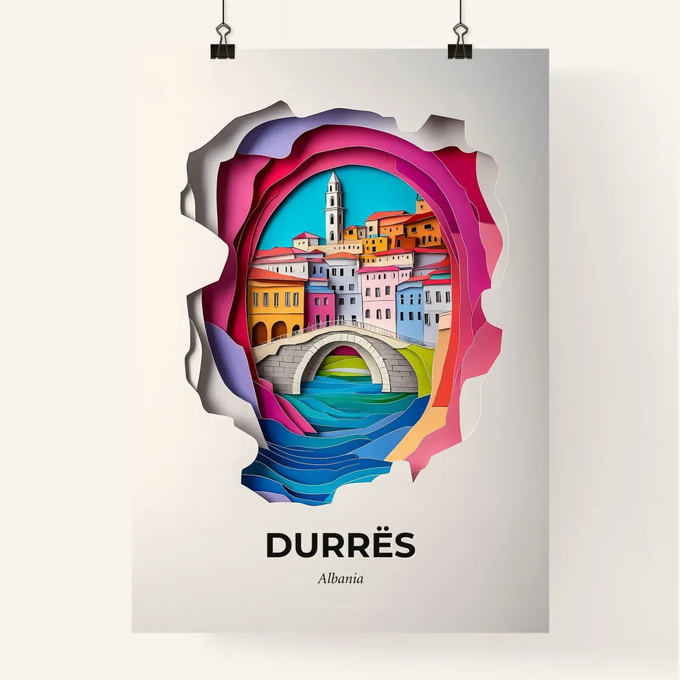 Vivid Durrës, Albania, Colorful Poster