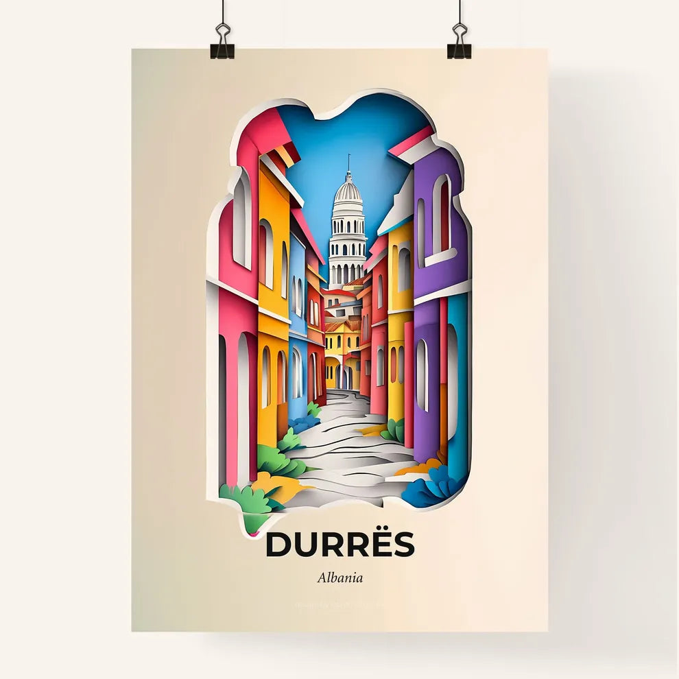 Vivid Durrës, Albania, Colorful Poster
