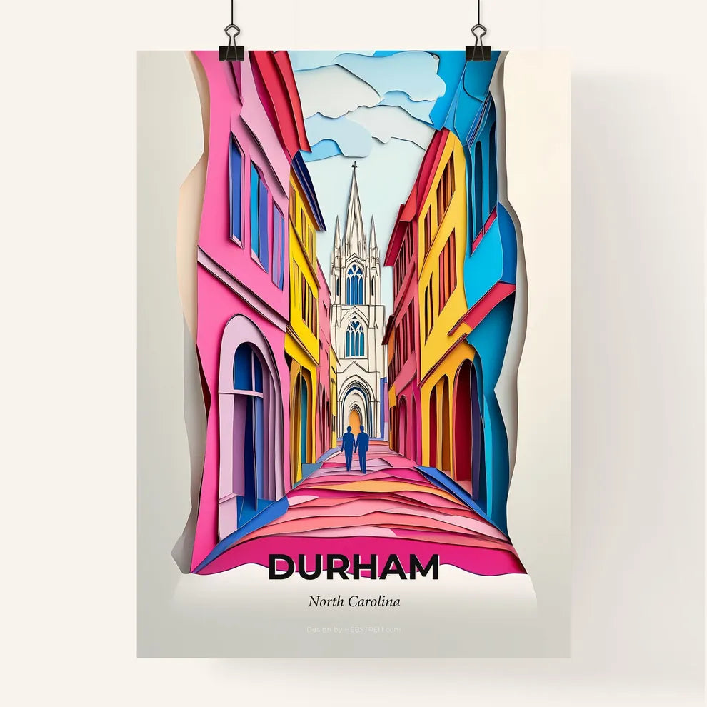 Vivid Durham, North Carolina, Colorful Poster