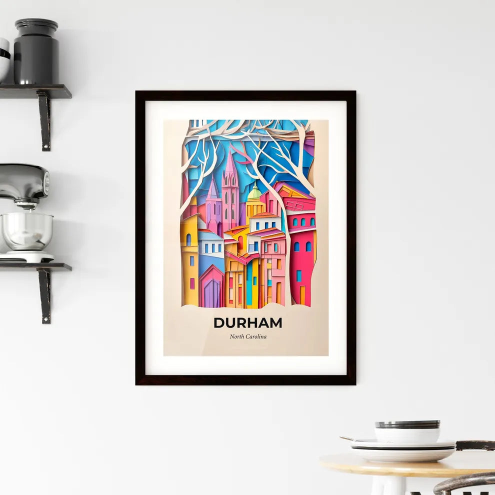 Vivid Durham, North Carolina, Framed Wall Art