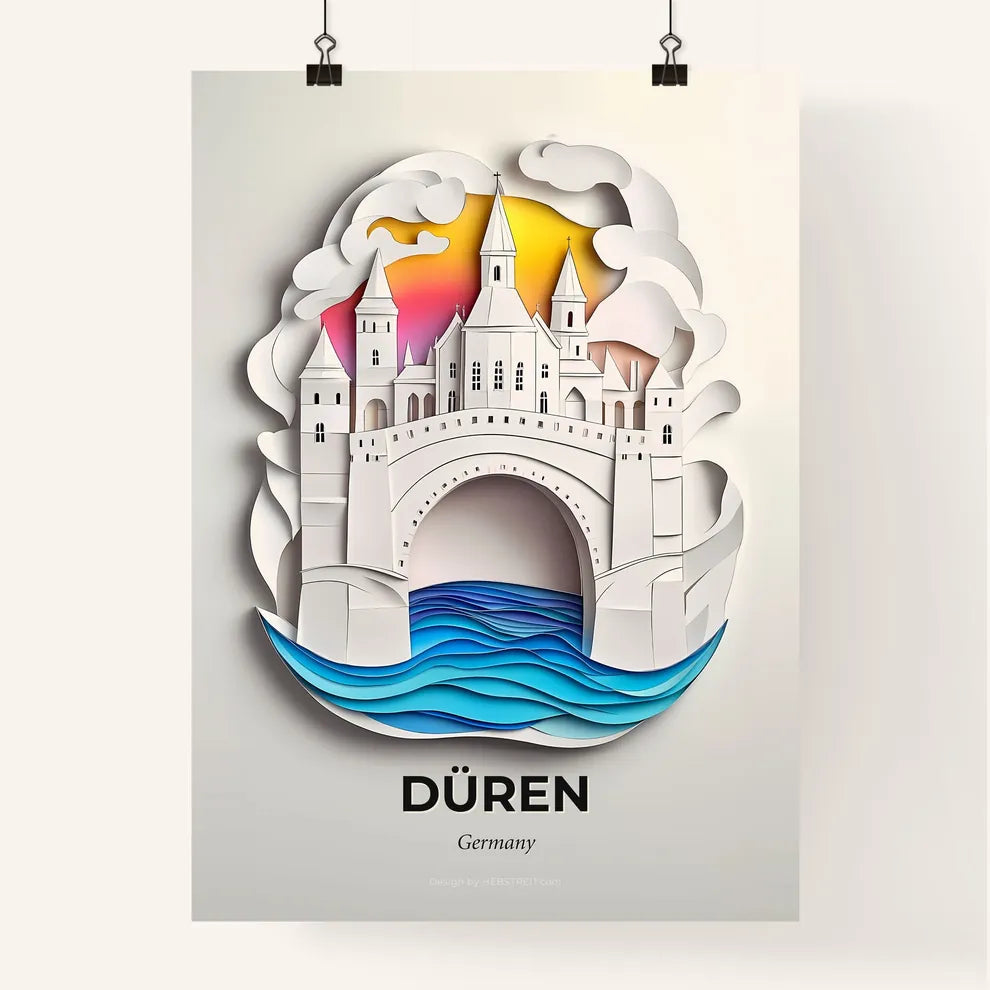 Vivid Duren, Germany, Colorful Poster