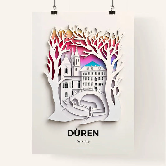 Vivid Duren, Germany, Colorful Poster