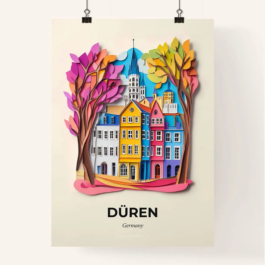 Vivid Duren, Germany, Colorful Poster