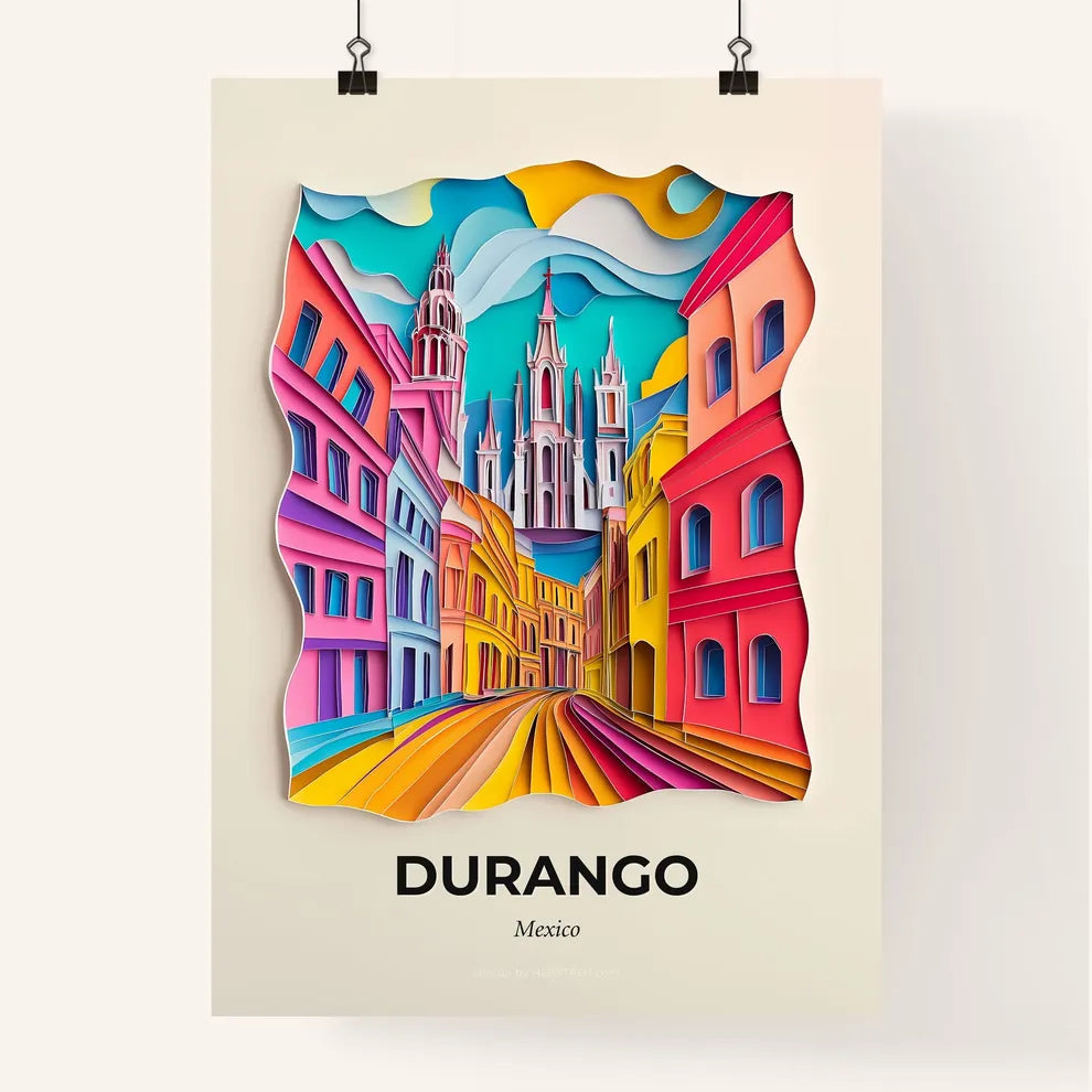 Vivid Durango, Mexico, Colorful Poster