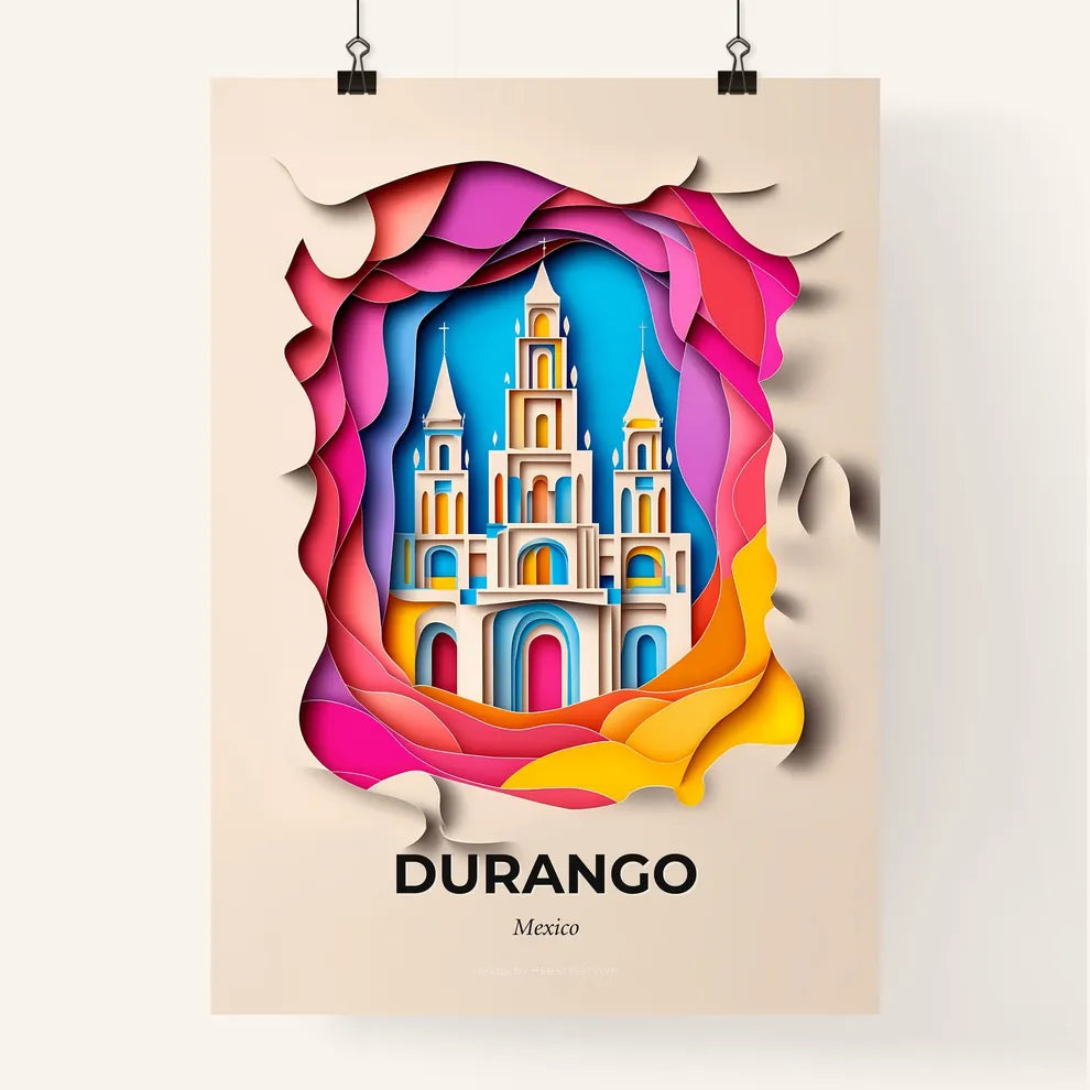 Vivid Durango, Mexico, Colorful Poster