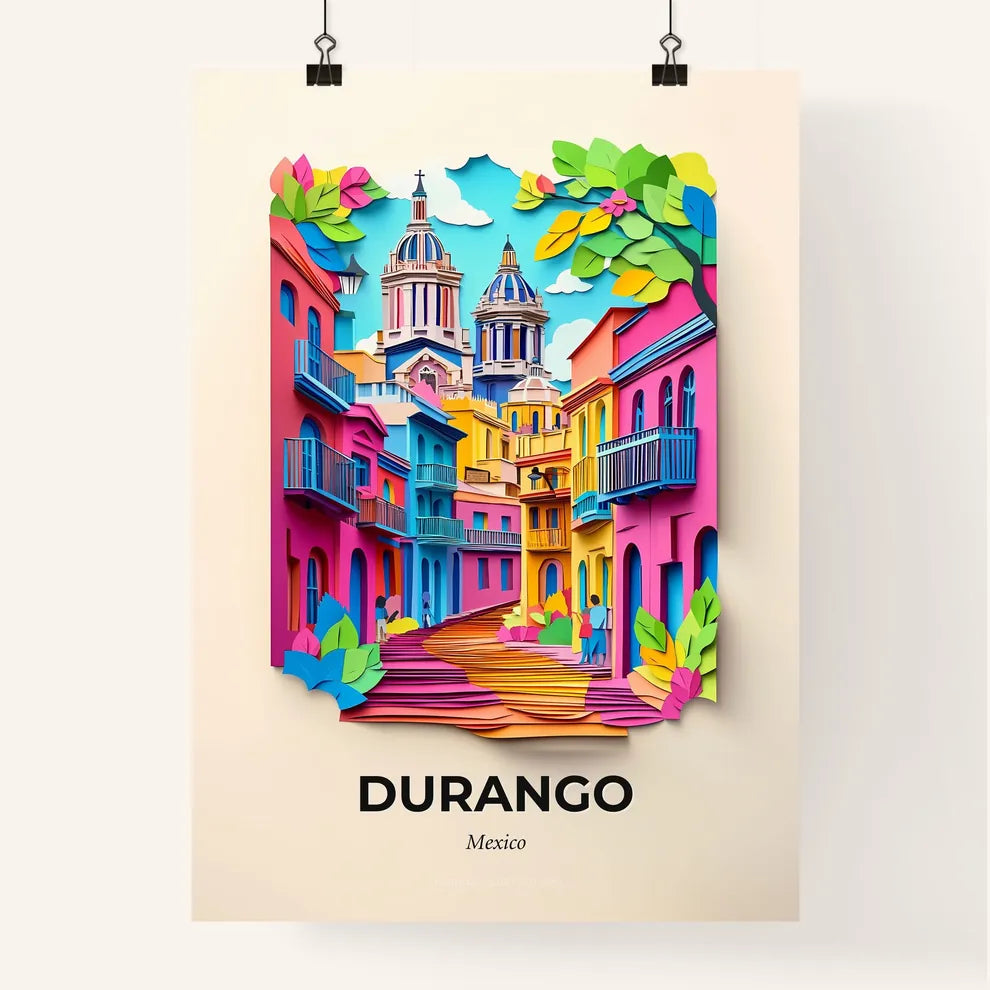 Vivid Durango, Mexico, Colorful Poster