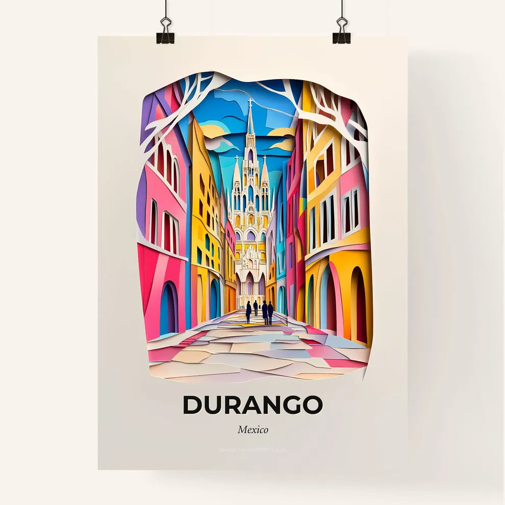 Vivid Durango, Mexico, Colorful Poster