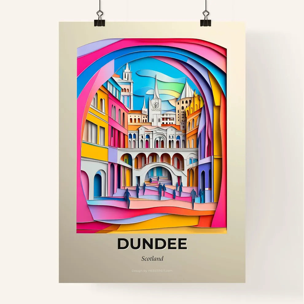 Vivid Dundee, Scotland, Colorful Poster