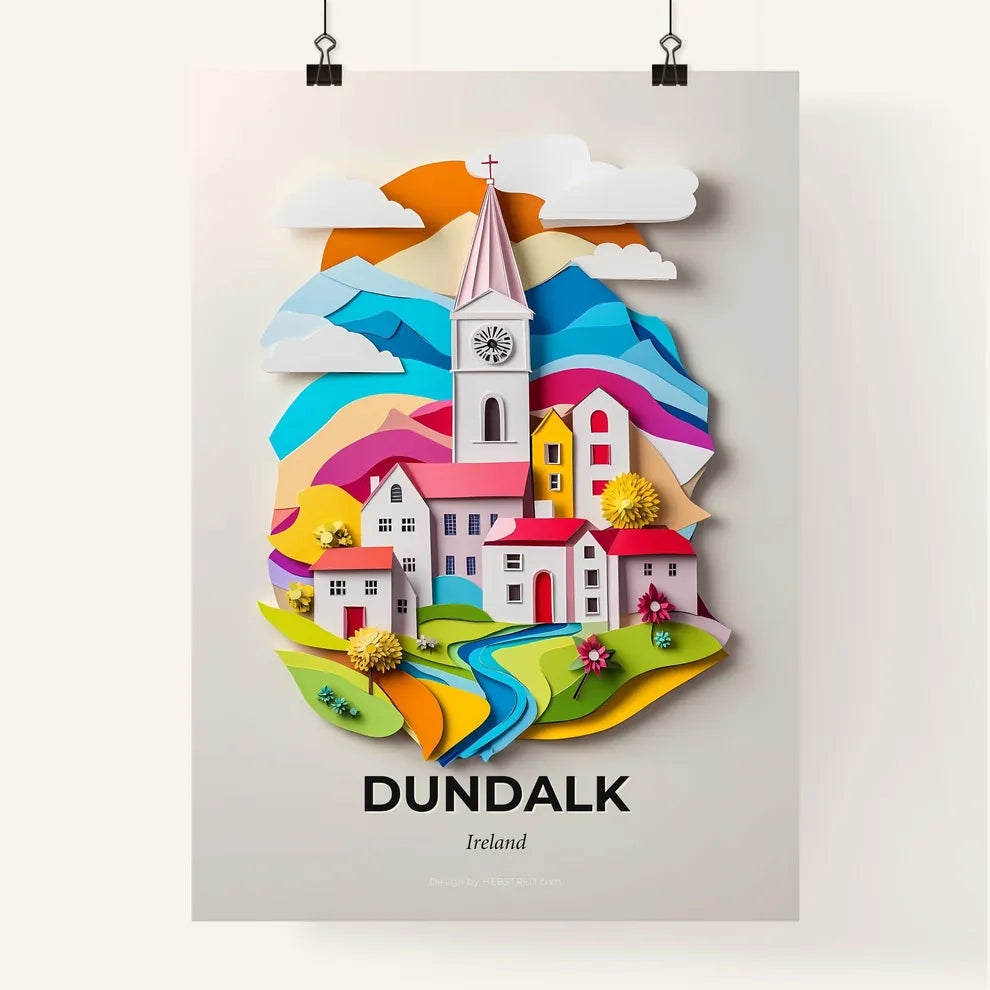Vivid Dundalk, Ireland, Colorful Poster