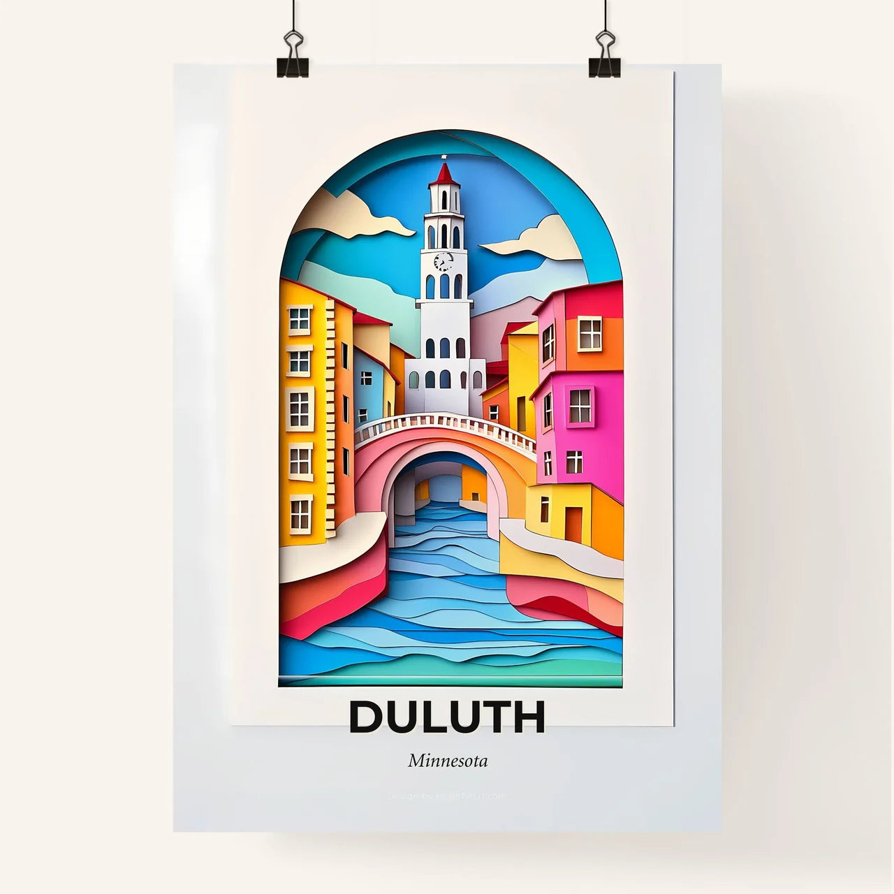 Vivid Duluth, Minnesota, Colorful Poster