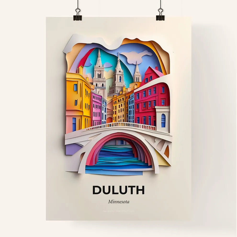 Vivid Duluth, Minnesota, Colorful Poster