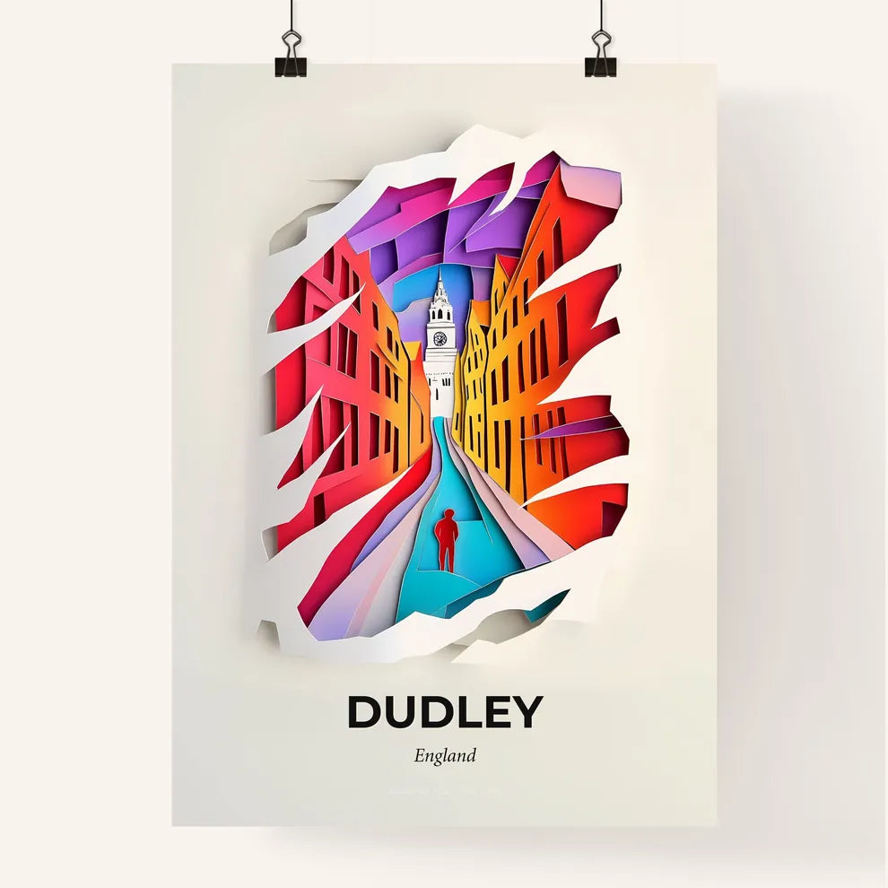 Vivid Dudley, England, Colorful Poster