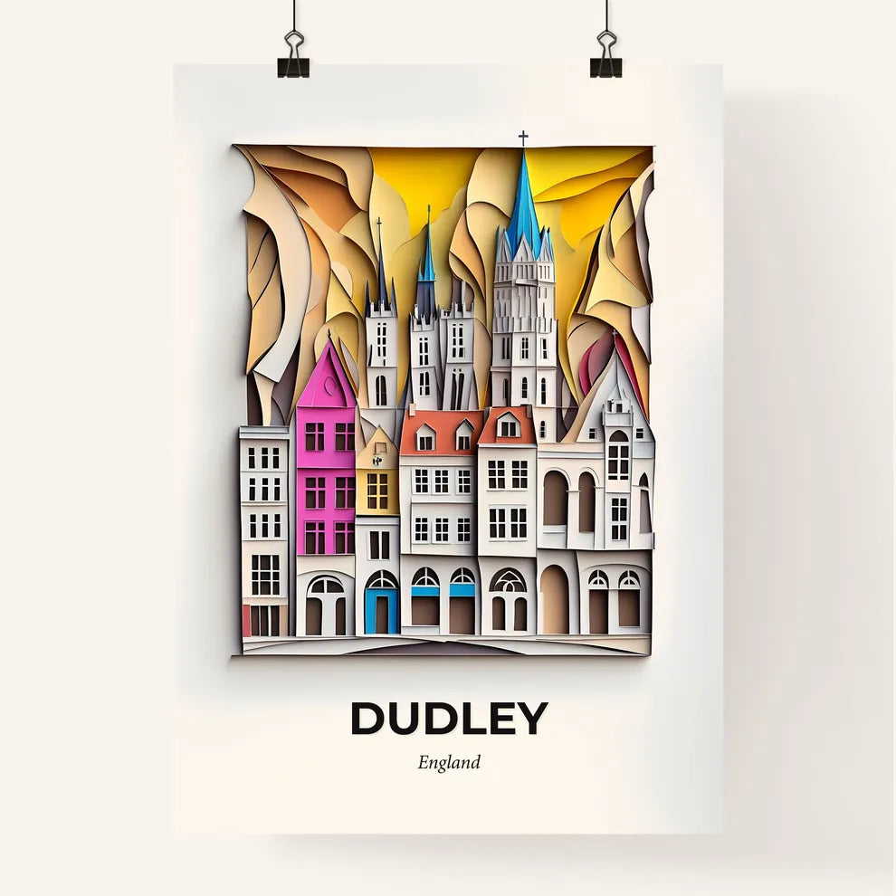 Vivid Dudley, England, Colorful Poster