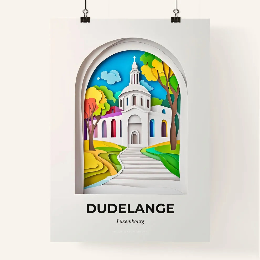 Vivid Dudelange, Luxembourg, Colorful Poster