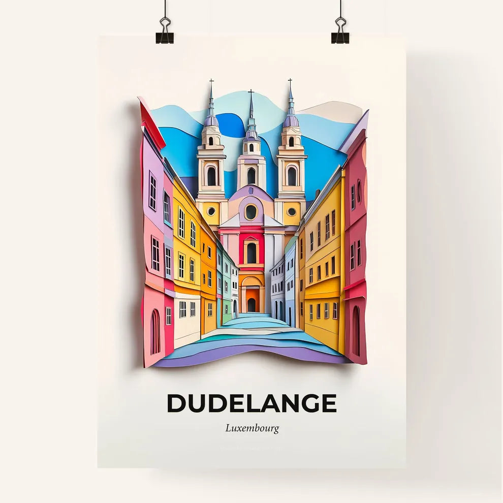 Vivid Dudelange, Luxembourg, Colorful Poster