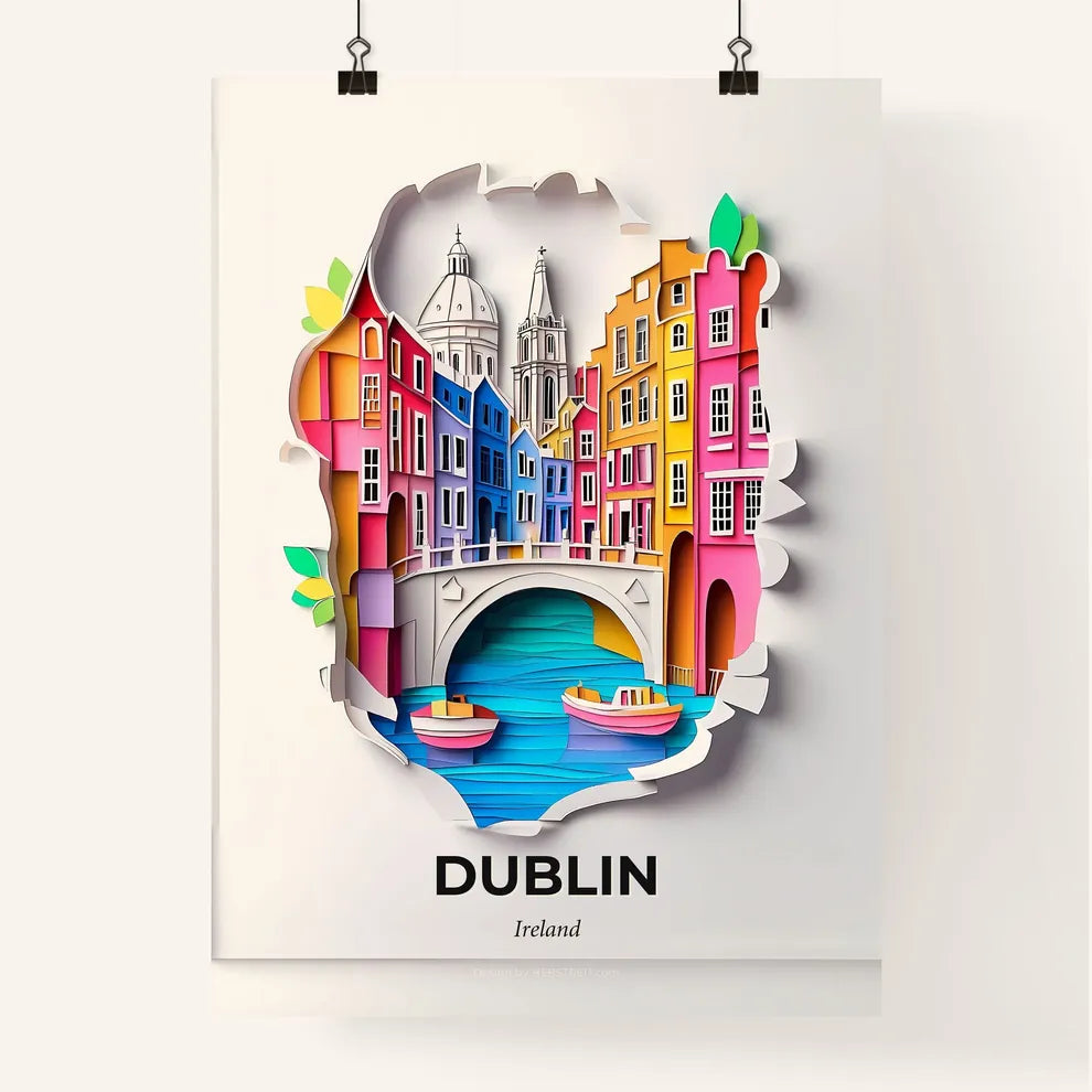Vivid Dublin, Ireland, Colorful Poster